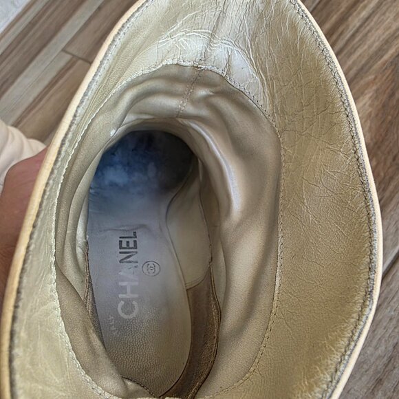 Chanel Blizzard Black&White Knee High Boots Retail $1500 37C - Picture 15 of 16